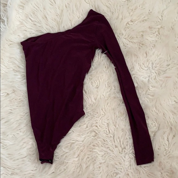 Tops - Purple bodysuit one sleeve